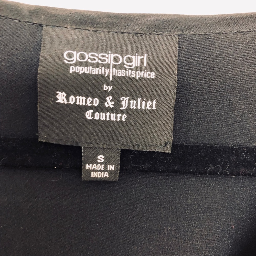 ROMEO & JULIET Black Embellished Top - Picture 4 of 4